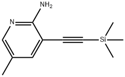 5-Methyl-3-((trimethylsilyl)ethynyl)pyridin-2-amine Struktur