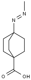 Bicyclo[2.2.2]octane-1-carboxylic acid, 4-[(1E)-methylazo]- (9CI) Struktur