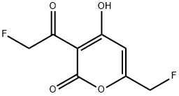 2H-Pyran-2-one, 3-(fluoroacetyl)-6-(fluoromethyl)-4-hydroxy- (9CI) Struktur