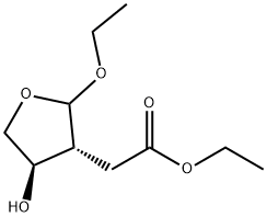 3-Furanaceticacid,2-ethoxytetrahydro-4-hydroxy-,ethylester,(3R,4R)-(9CI) Struktur