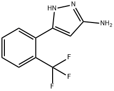 5-(2-TRIFLUOROMETHYL-PHENYL)-2H-PYRAZOL-3-YLAMINE Struktur