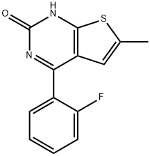 4-(2-Fluorophenyl)-6-methylthieno[2,3-d]pyrimidin-2(1H)-one Struktur