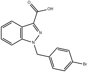 1-(4-BroMobenzyl)-1H-indazole-3-carboxylic acid Struktur