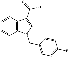 1-[(4-Fluorophenyl)methyl]-1H-indazole-3-carboxylic acid Struktur