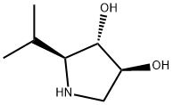 3,4-Pyrrolidinediol, 2-(1-methylethyl)-, (2S,3S,4S)- (9CI) Struktur