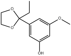 Phenol, 3-(2-ethyl-1,3-dioxolan-2-yl)-5-methoxy- (9CI) Struktur