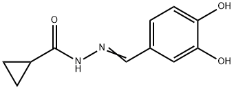 Cyclopropanecarboxylic acid, [(3,4-dihydroxyphenyl)methylene]hydrazide (9CI) Struktur