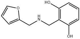 1,3-Benzenediol, 2-[[(2-furanylmethyl)amino]methyl]- (9CI) Struktur