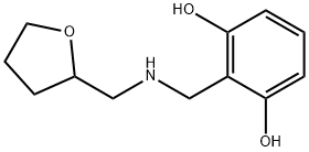 1,3-Benzenediol, 2-[[[(tetrahydro-2-furanyl)methyl]amino]methyl]- (9CI) Struktur