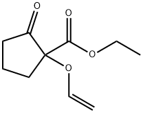 Cyclopentanecarboxylic acid, 1-(ethenyloxy)-2-oxo-, ethyl ester (9CI) Struktur