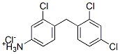 3-chloro-4-(2,4-dichlorobenzyl)anilinium chloride Struktur