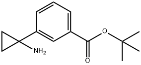 Benzoic acid, 3-(1-aminocyclopropyl)-, 1,1-dimethylethyl ester Struktur