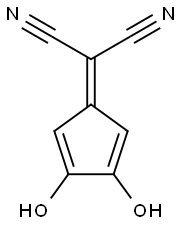 Propanedinitrile, (3,4-dihydroxy-2,4-cyclopentadien-1-ylidene)- (9CI) Struktur