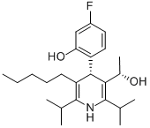 3-Pyridinemethanol, 4-(4-fluoro-2-hydroxyphenyl)-a-methyl-2,6-bis(1-methylethyl)-5-pentyl-, (aS,4S)- (9CI) Struktur