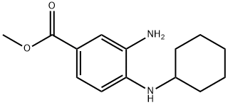 3-AMINO-4-(CYCLOHEXYLAMINO) BENZOIC ACID METHYL ESTER Struktur