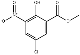 METHYL 5-CHLORO-2-HYDROXY-3-NITROBENZOATE Struktur