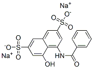 disodium 4-(benzoylamino)-5-hydroxynaphthalene-2,7-disulphonate Struktur