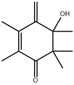 2,3,5,6,6-Pentamethyl-4-methylene-5-hydroxy-2-cyclohexene-1-one Struktur