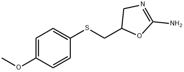 2-Amino-5-[(p-methoxyphenyl)thiomethyl]-2-oxazoline Struktur