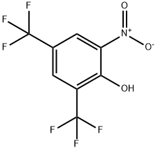 2-NITRO-4,6-BIS-TRIFLUOROMETHYL-PHENOL Struktur