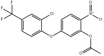 5-[2-chloro-4-(trifluoromethyl)phenoxy]-2-nitrophenyl acetate Struktur