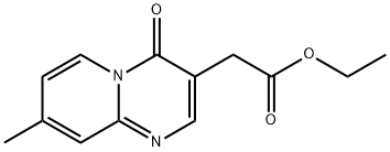 8-Methyl-4-oxo-4H-pyrido[1,2-a]pyrimidine-3-acetic acid ethyl ester Struktur