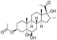 3beta,5alpha,6beta,17-tetrahydroxy-16alpha-methylpregnan-20-one 3-acetate Struktur