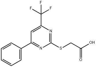 {[4-phenyl-6-(trifluoromethyl)pyrimidin-2-yl]thio}acetic acid Struktur