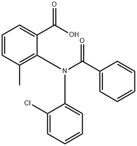 2-(N-Benzoyl-2-chloroanilino)-3-methylbenzoic acid Struktur