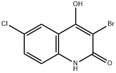 3-BROMO-6-CHLORO-4-HUDROXY-2(1H)-QUINOLINONE Struktur