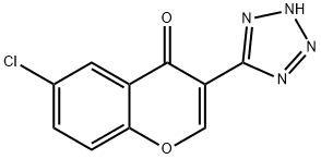 6-Chloro-3-(1H-tetrazol-5-yl)-4H-chromen-4-one Struktur