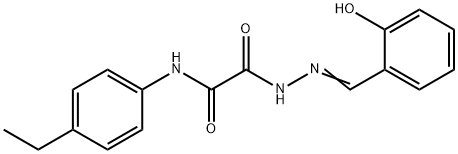 N-(4-ETHYLPHENYL)-2-[2-(2-HYDROXYBENZYLIDENE)HYDRAZINO]-2-OXOACETAMIDE Struktur