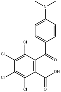 2-(4-Dimethylaminobenzoyl)-3,4,5,6-tetrachlorobenzoic acid Struktur