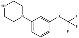 1-[3-[(trifluoromethyl)thio]phenyl]piperazine Struktur