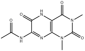 Acetamide,  N-(1,2,3,4,5,6-hexahydro-1,3-dimethyl-2,4,6-trioxo-7-pteridinyl)- Struktur