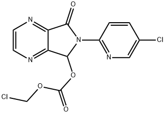 7-Chloromethyloxy-carbonyloxy-6-(5-chloropyridin-2-yl)-6,7-dihydro-5H-pyrrolo[3,4-b]pyrazin-5-one Struktur