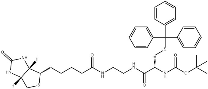 N-Biotinyl-N’-(N-Boc-S-trityl)cysteinyl Ethylenediamine, 508234-94-4, 結(jié)構(gòu)式