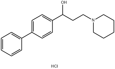 alpha-(4-Biphenylyl)-1-piperidinepropanol hydrochloride Struktur