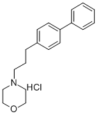 4-(3-(4-Biphenylyl)propyl)morpholine hydrochloride Struktur