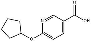 6-cyclopentyloxy-pyridine-3-carboxylic acid Struktur