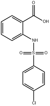 2-(((4-chlorophenyl)sulfonyl)amino)-benzoicaci Struktur