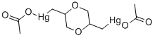 3,6(2,5)-BIS(ACETATEMERCURIMETHYL)-1,4-DIOXANE Struktur