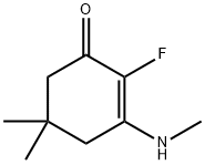 2-Cyclohexen-1-one,  2-fluoro-5,5-dimethyl-3-(methylamino)- Struktur