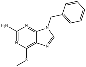 9-benzyl-6-methylsulfanyl-purin-2-amine Struktur