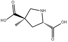 2,4-Pyrrolidinedicarboxylicacid,4-methyl-,(2S,4R)-(9CI) Struktur