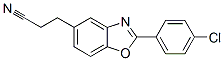 2-(4-chlorophenyl)benzoxazole-5-propiononitrile Struktur