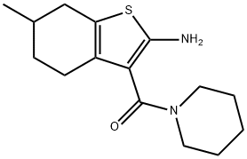 6-METHYL-3-(PIPERIDIN-1-YLCARBONYL)-4,5,6,7-TETRAHYDRO-1-BENZOTHIEN-2-YLAMINE Struktur