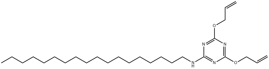 N-octadecyl-4,6-bis(allyloxy)-1,3,5-triazin-2-amine Struktur