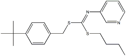 butyl p-tert-butylbenzyl 3-pyridylimidodithiocarbonate     Struktur