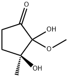 Cyclopentanone, 2,3-dihydroxy-2-methoxy-3-methyl-, (3S)- (9CI) Struktur